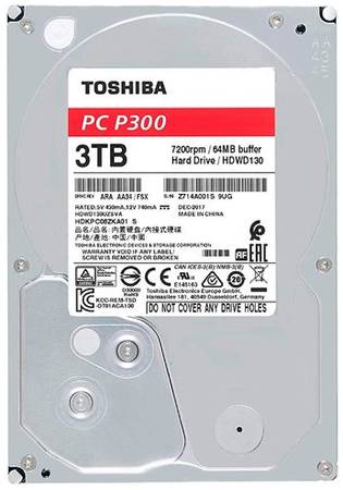 Жесткий диск Toshiba P300 3 ТБ HDWD130UZSVA 1922355965