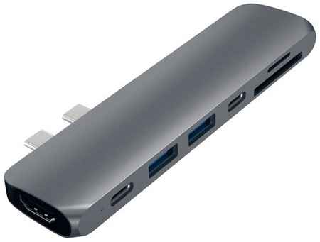 USB-концентратор Satechi Aluminum Type-C Pro Hub Adapter, разъемов: 7, space gray 1922582107