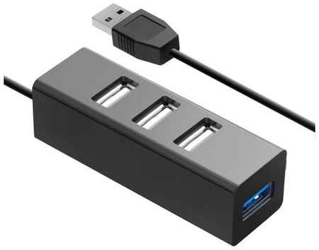 USB-концентратор Ginzzu GR-339UB, разъемов: 4, 14 см, черный 19228081581