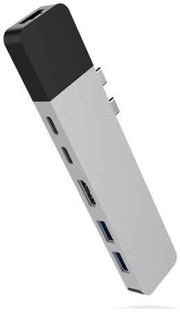 USB-концентратор HyperDrive NET 6-in-2 (GN28N), разъемов: 4, Silver 19237959414