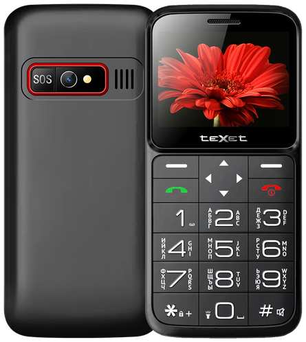 Телефон teXet ТМ-В226, 2 SIM, черно-красный 1924366583