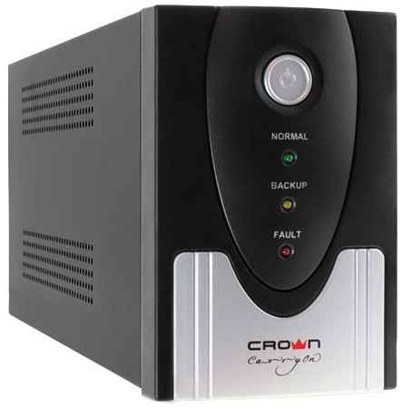 Интерактивный ИБП CROWN MICRO CMU-SP650 IEC USB черный/серебристый 390 Вт 19255020464
