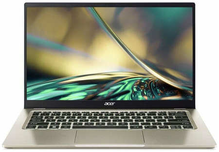 Ноутбук Acer Swift 3 SF314-512-52QA, 14″ (1920x1080) IPS/Intel Core i5-1240P/8ГБ LPDDR4X/512ГБ SSD/Iris Xe Graphics/Без ОС, золотой (NX. K7NER.008) 1926921091