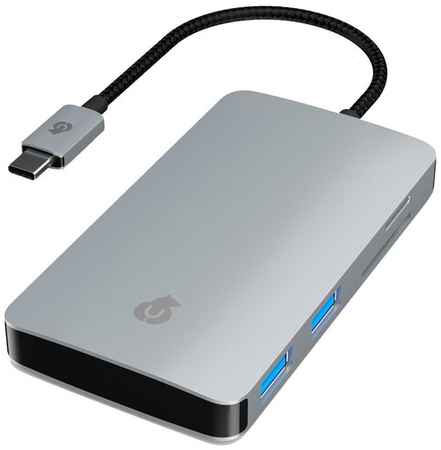 USB-концентратор uBear LINK Hub 7 in 1, разъемов: 7, серый 19277624820