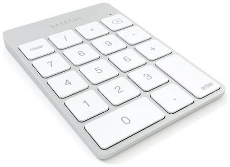 Беспроводная клавиатура Satechi Aluminum Slim Rechargeable Keypad Silver Bluetooth серебристый 19292758557