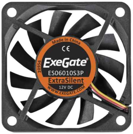 Вентилятор для корпуса ExeGate ES06010S3P, черный 19315047746