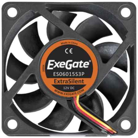 Вентилятор для корпуса ExeGate ES06015S3P, черный 19315049473