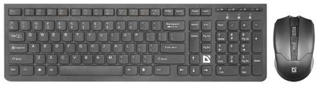 Комплект клавиатура + мышь Defender Columbia C-775 Black USB, черный, английская/русская 1932224687