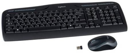 Комплект клавиатура + мышь Logitech Wireless Combo MK330, черный, английская/русская 193230625