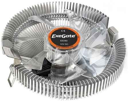 Кулер для процессора ExeGate EE90, серебристый/прозрачный 19324125840