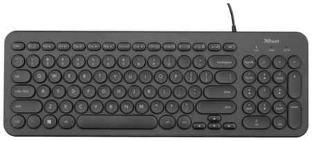 Клавиатура Trust Muto Silent Keyboard RU черный 19351703484