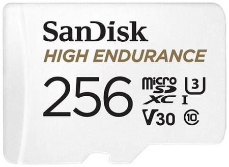 Карта памяти SanDisk microSDXC 256 ГБ Class 10, V30, UHS-I U3, R/W 100/40 МБ/с, адаптер на SD, 1 шт., белый 19365146442