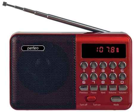 Радиоприемник Perfeo PALM FM+ i90-BL красный 19366868601