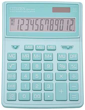 Калькулятор настольный CITIZEN SDC-444GNE (204х155 мм), 12 разрядов, двойное питание