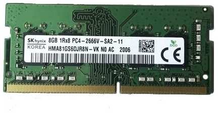 Оперативная память Hynix 8 ГБ DDR4 2666 МГц SODIMM CL19 HMA81GS6DJR8N-VK 19382730316