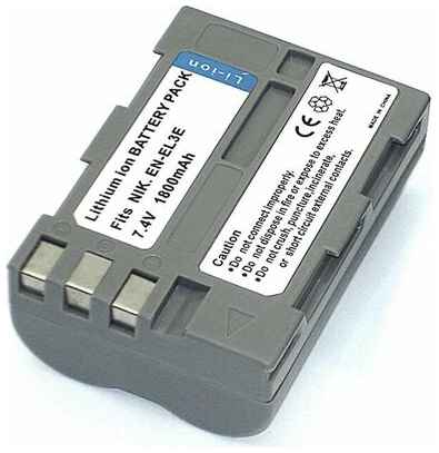 Amperin Аккумуляторная батарея для фотоаппарата Nikon D80 (EN-EL3e) 7.4V 1800mAh 19505294408