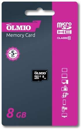 Карта памяти Partner/Olmio microSDHC 8Gb Class 10 без адаптера 19505294584
