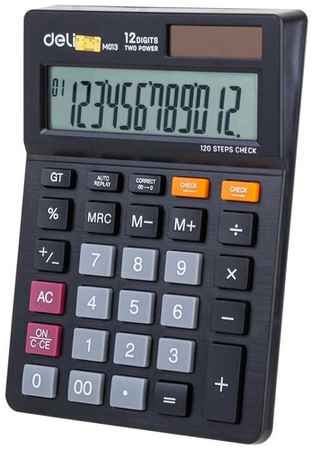 Калькулятор настольный Deli EM01320 черный 12-разр 19507386292