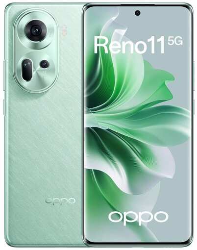 Смартфон OPPO Reno11 Dimensity 7050 12/256 ГБ Global, Dual nano SIM, wave green 1951211579