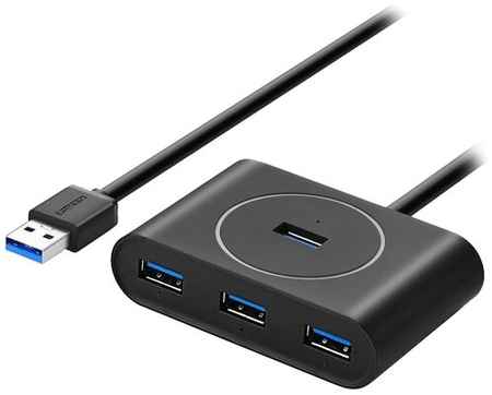 Хаб USB Ugreen UG-20291 USB 3.0 4 ports 0.8m Black 19514172461
