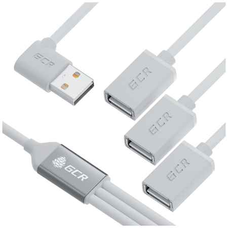 GreenConnect GCR USB Hub на 3 порта 0.35m гибкий двусторонний угловой AM / 3 х AF