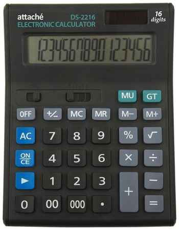 Калькулятор настольный Attache Economy DS-2216, черный 19549196259
