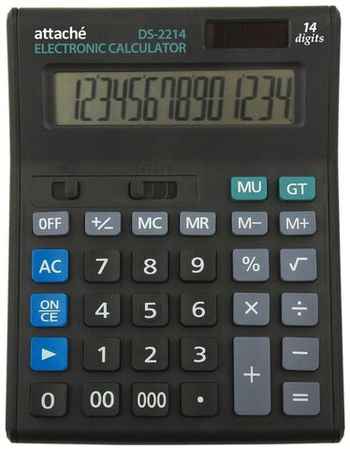 Калькулятор бухгалтерский Attache Economy DS-2214, черный 19549270171