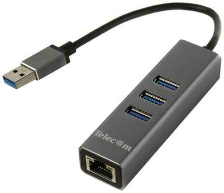 Telecom Внешняя сетевая карта USB HUB 3.0 плюс RJ45 с подключением к локальной сети интернет USB