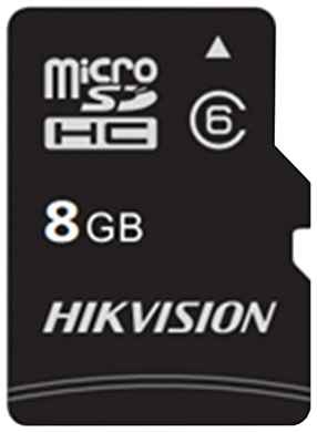 Hikvision Флеш карта microSDHC 8GB Hikvision HS-TF-C1(STD)/8G/ZAZ01X00/OD (без SD адаптера) R/W Speed 90/12MB/s 19555828891