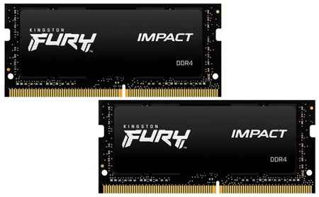 Оперативная память Kingston FURY Impact 16 ГБ (8 ГБ x 2 шт.) DDR4 SODIMM CL15 KF426S15IBK2/16