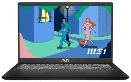*Ноутбук MSI Modern 15 Core i7-1355U 15.6 FHD (1920*1080), 60Hz IPS Onboard DDR4 16GB Iris Xe Graphics 512GB SSD 3 cell (39.3Whr) 1.9kg backlight (White) Win11 Pro,1y Black, KB Eng/ Rus (9S7-15H112-871) 1957654423