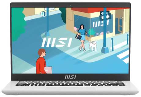 MSI Ноутбук Modern 14 Core i5-1335U 14″ FHD (1920*1080), 60Hz IPS Onboard DDR4 16GB Iris Xe Graphics 512GB SSD 3 cell (39.3Whr)1.6kg backlight (White) DOS,1y Urban Silver, KB Eng/Rus (9S7-14J111-1085) 1957743439