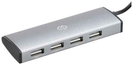 Разветвитель USB-C Digma HUB-4U2.0-UC-DS 4 порта, серебристый 19593323427