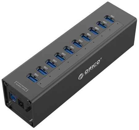 USB-концентратор ORICO A3H10, разъемов: 10, черный 19614859086