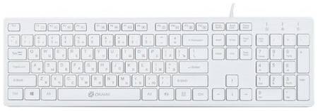 Клавиатура OKLICK 500M White USB белый, русская 19669384466