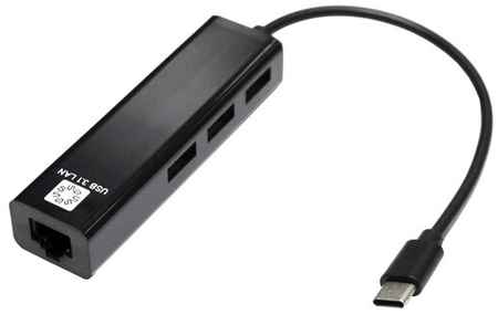 USB-концентратор 5bites UA3C-45-09BK, разъемов: 3, 10 см, черный 19675864765