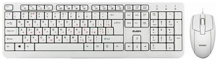Комплект клавиатура + мышь SVEN KB-S330C White USB 19676207263
