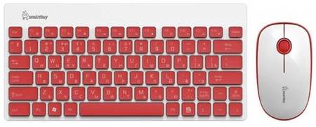 Комплект клавиатура + мышь SmartBuy SBC-220349AG-RW White USB, белый-красный, английская/русская 1970397513