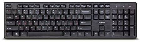 Беспроводная клавиатура SVEN KB-E5800W Black USB черный, английская/русская (ANSI) 19706385468
