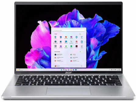 Ноутбук Acer Swift Go SFG14-71-765D, 14″ (2880x1800) OLED 90Гц/Intel Core i7-13620H/16ГБ/1ТБ SSD/UHD Graphics/Win 11H, серебристый (NX. KLQCD.002) 1976075453