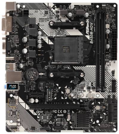 Материнская плата ASRock B450M-HDV R4.0 OEM 19772283607