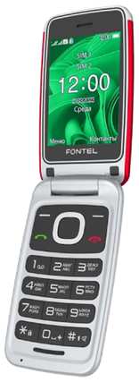 Телефон Fontel FL280, 2 SIM, красный 1978342001