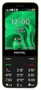 Телефон Fontel FP320, 2 SIM, черный 1978369778