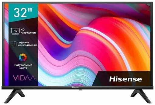 Телевизор Hisense 32A4K, 32″, 1366x768, DVB-T2/C/S2, HDMI 3, USB 2, Smart TV, черный 1979025334