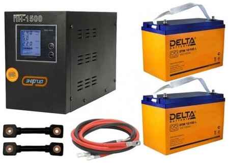 Солармск Инвертор (ИБП) Энергия ПН-1500 + Аккумуляторная батарея Delta DTM 12100 L