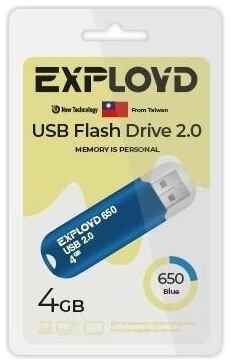 Флешка USB 2.0 Exployd 4 ГБ 670 ( EX-4GB-650-Blue ) 198006682305