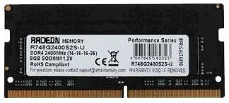 Оперативная память AMD Radeon R7 Performance 8 ГБ DDR4 2400 МГц SODIMM CL16 R748G2400S2S-U 19805266820