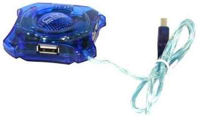 USB-концентратор CBR CH127, разъемов: 4, синий 19814518797