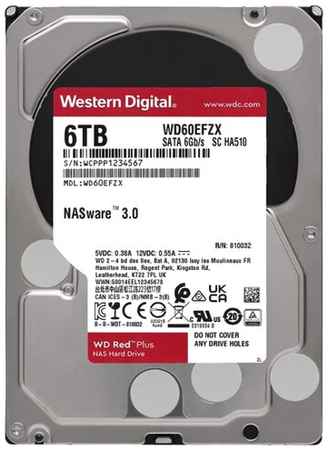 Жесткий диск Western Digital WD Red Plus 6 ТБ WD60EFZX 198210468287