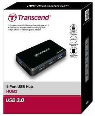 Считыватель карты памяти Transcend Transcend TS-HUB3K USB 3.1 4-Port HUB, USB 3.1 Gen 1